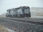 MRL 351 SD45-2XR, this is interesting to see.  Two SD45's and F45 doing helper assignment